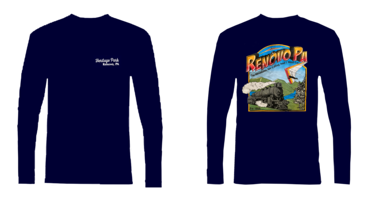 Renovo PA Long Sleeve T-shirt_The Greater Renovo Area Heritage Park.png