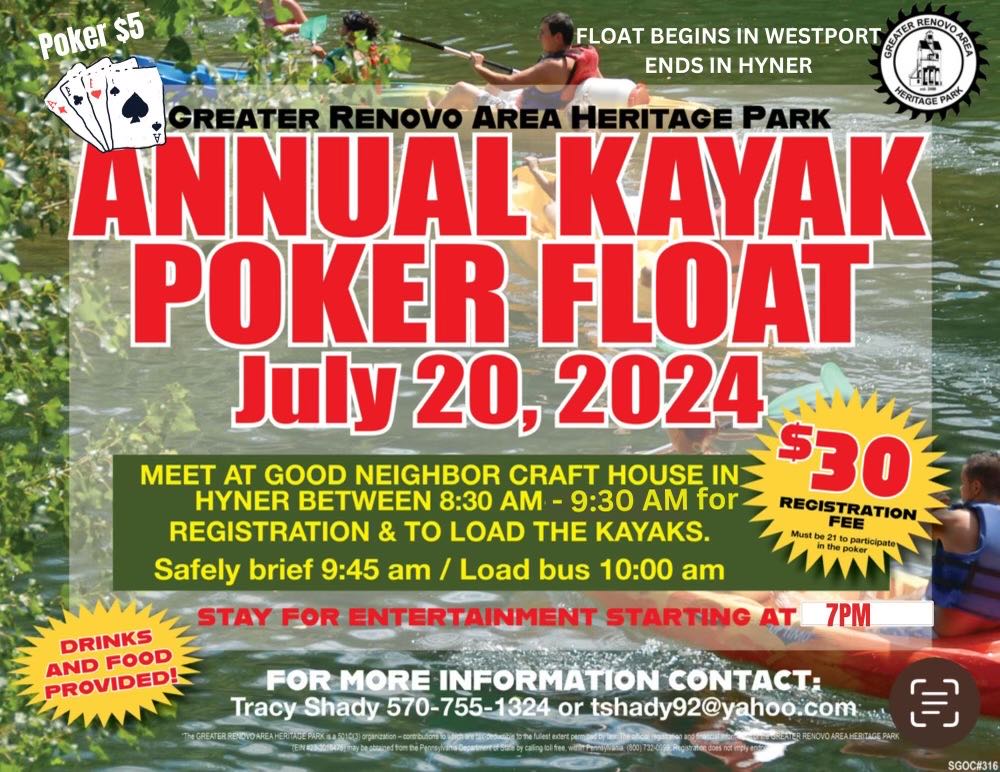 CANCELED – 2024 Annual Kayak Poker Float